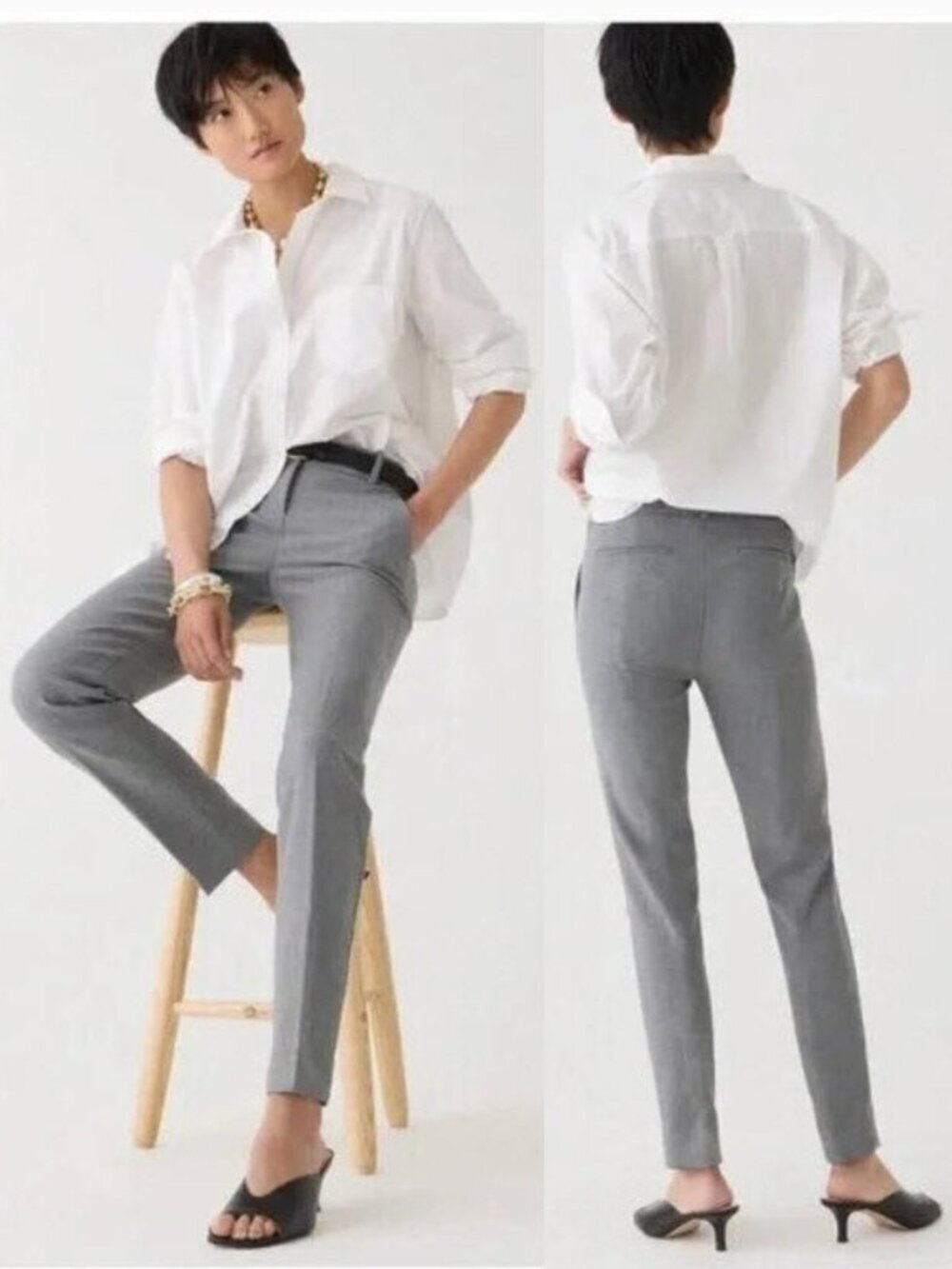 J.Crew 365 Cameron Straight Leg Ankle Pants Grey Size 6 Careercore